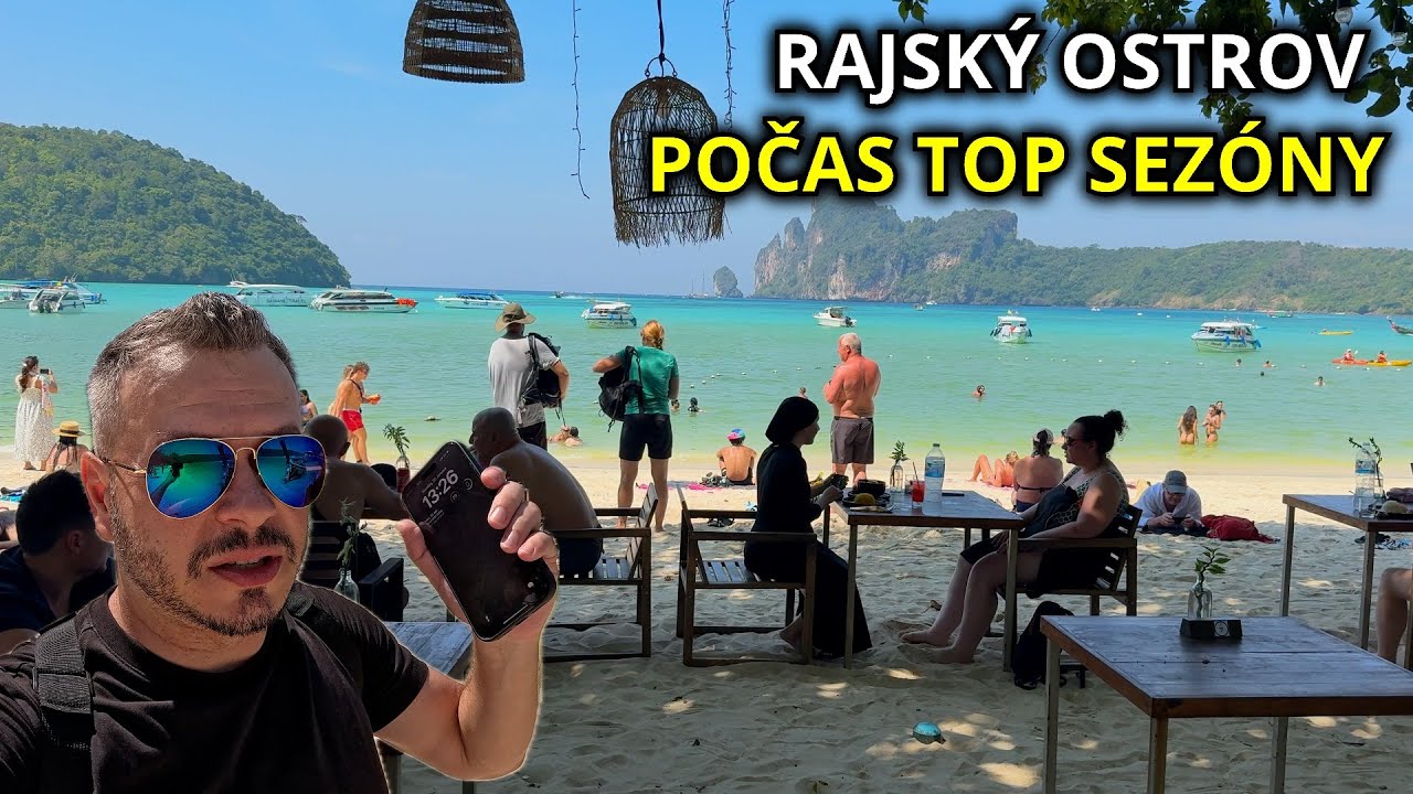 Hordy turistov, tlačenice, stres, vysoké ceny, problém si nájsť ubytovanie | Phi Phi, Thajsko