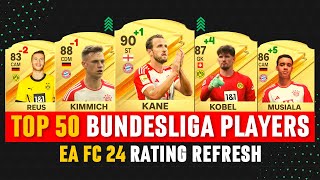 FIFA 24 | OFFICIAL TOP 50 BUNDESLIGA PLAYER RATINGS ?? | EA FC 24 RATINGS ft. Kane, Reus, Kimmich