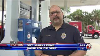 2 men caught on camera installing skimming devices at Davie gas station