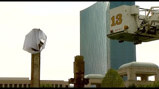Beams from the World Trade Center brought to Indianapolis for a memorial in 2011