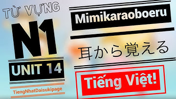 Từ vựng N1 - Mimikara N1 - Unit 14 耳から覚える N1