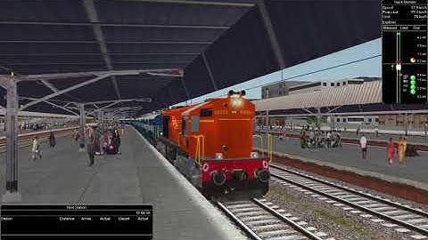 WDM-3A LOCOMOTIVE SHUNTING PASSENGER TRAIN DUTY GAMEPLAY IN IR MSTS OPEN RAILS 