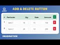 How to add delete button in jQuery | table row add jQuery | table row remove in jQuery