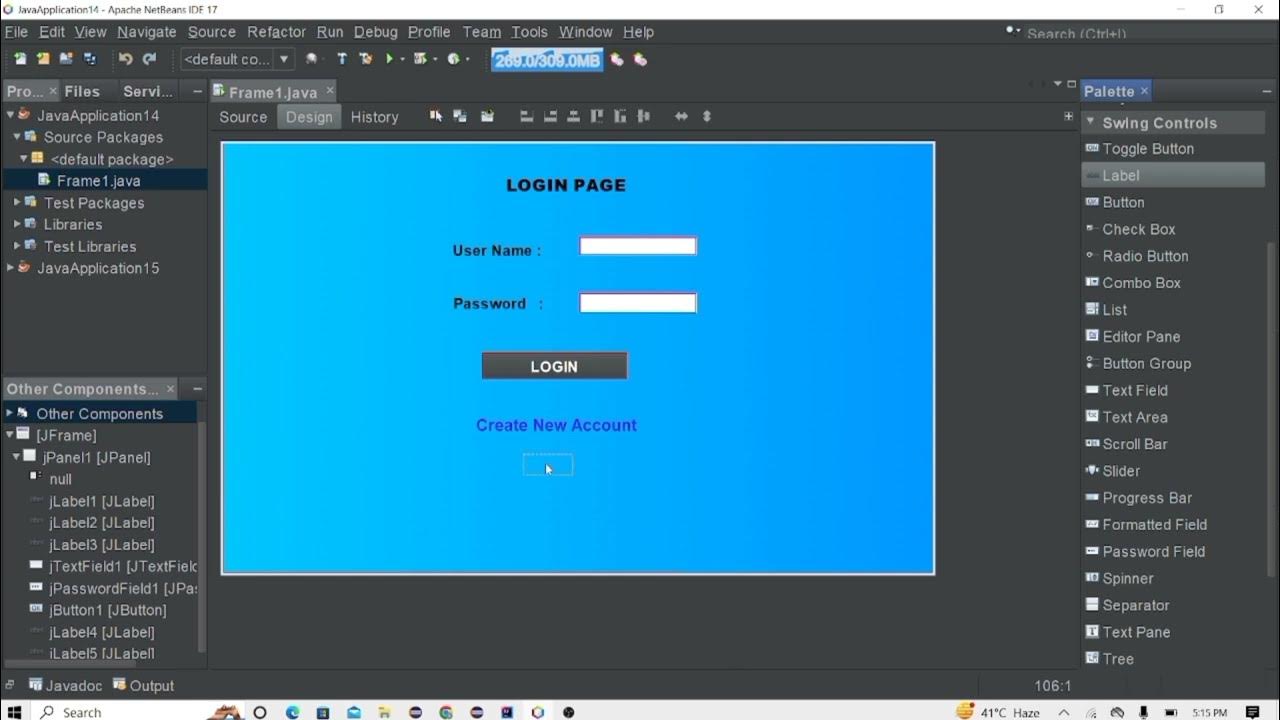 Java Login Page GUI Tutorial || Background Image Adding using JAVA GUI ...