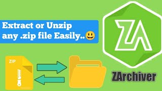 How to Compress & Extract Zip Files Using ZArchiver | App Guide | #zip #android