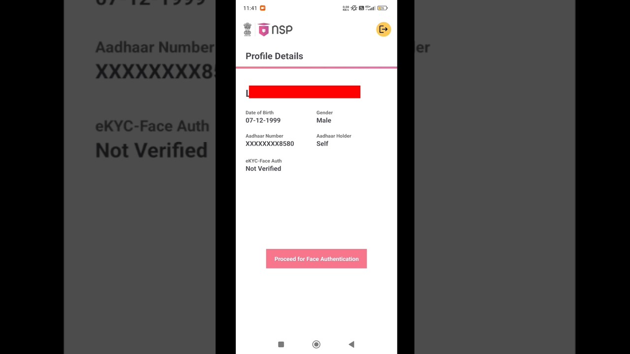 NSP Scholarship new update||eKYC by FaceAuth|| NSP OTR One time registration