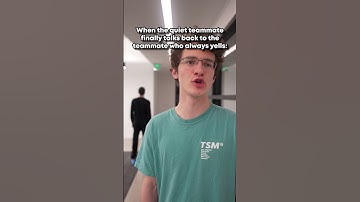 When the quiet teammate finally speaks up... #shorts