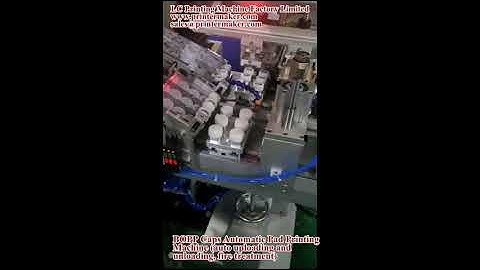 BOPP Caps Automatic Pad Printing Machine auto uploading and unloading, fire treatment