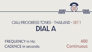 Dial tone A (Thailand). Call-progress tones. Phone sounds. Sound effects. SFX