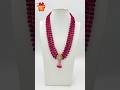 Pink Pumpkin Beads Necklace with Silver Pendant | Customized Handmade Jewellery