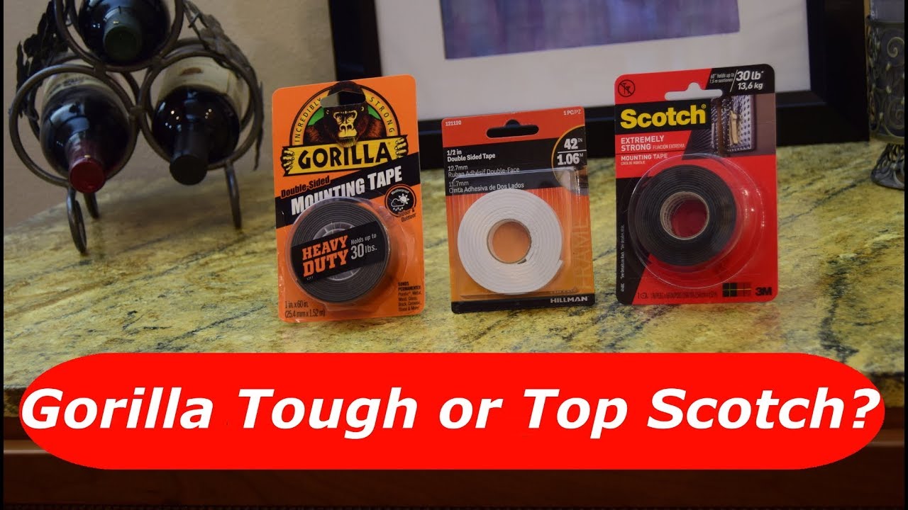 Mounting Tape Showdown: Gorilla V. Scotch - the strongest of the strongest,  and the winner is. 