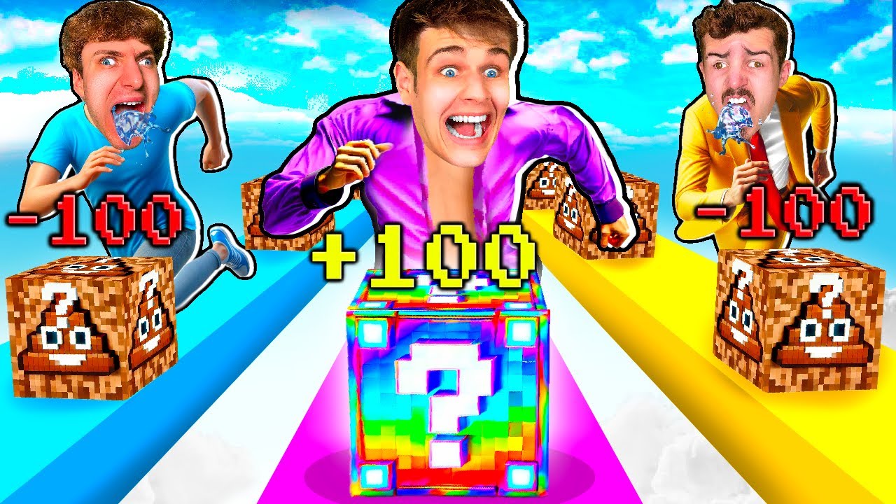 Podvádím +100 ŠTĚSTÍ v Minecraft LUCKY BLOCK ZÁVODĚ!