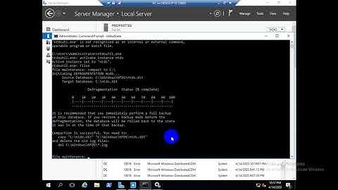 Perform offline Defragmentation of an ADDS Database