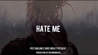 Video thumbnail of "FREE| Juice Wrld x Post Malone Type Beat 2019 "Hate Me" Sad Guitar Instrumental"