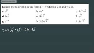 Further Pure 2 FP2 Complex Numbers 5 Exponential to Cartesian Form   AQA, PCR and MEI
