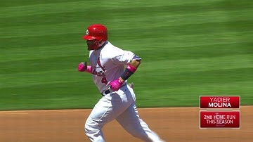 CHC@STL: Molina smashes a two-run homer to left