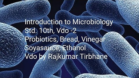 7.Introduction to Microbiology, Std. 10, Science, Vdo-2, Probiotic, Bread, Vinegar Soyasauce, Ethano