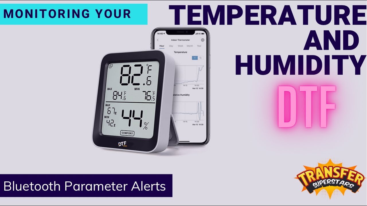 Bluetooth Digital Electronic Temperature and Humidity Meter Gauge