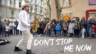 Don't Stop Me Now - Queen | Street Sax Performance - Daniele Vitale Resimi