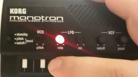 Interesting filter oscillation on the Korg Monotron.