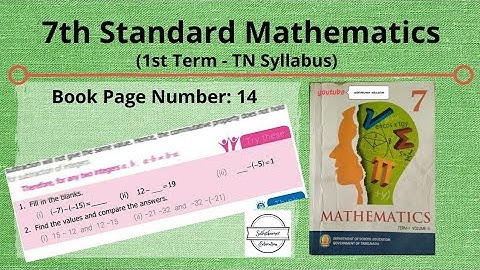 7th Standard Maths - 1st Term - Number System - book Page Number : 14 - "Try These " Questions