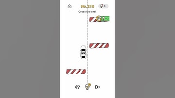 How to pass level 216 in brain out. Cross the end.