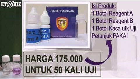 Cara Penggunaan Test Kit Uji Cepat untuk Formalin pada Makanan - ET Biz