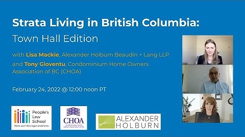 Strata Living in BC Town Hall (Recorded Webinar)