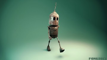 3d Robot Character Walk - Run cycle + Front Flip Animation