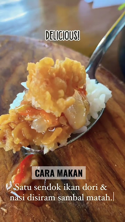 Cara makan cuma satu sendok. Ikan dori siram sambal matah. #asmr #yummy #cooking #food #shorts #yum