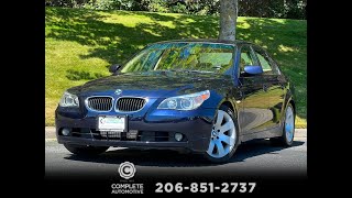 SOLD!!!!  2004 BMW 525i 6-Speed Manual Sport Cold Weather Navi Pkgs Local 1 Owner Rare! - $12,950!