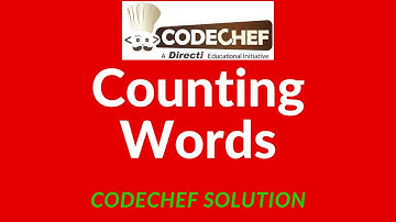Counting Words codechef solution
