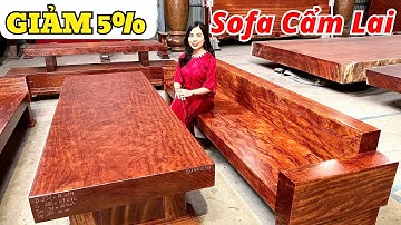 🟢GIẢM 5% Sofa Nguyên Khối Gỗ Cẩm Lai Siêu Chun | BGNK2018