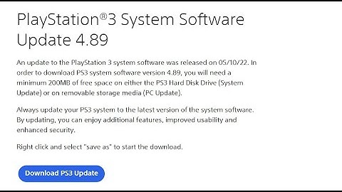 This Random PS3 Update 4.89!? What does it do.