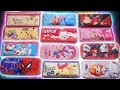 Unboxing Cute Pencil Box, Pencil Cases, Pouch, Stationery Collection, School Students Compass Box