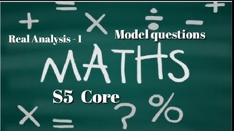 Kerala University Core  Mathematics | Sem - 5 |