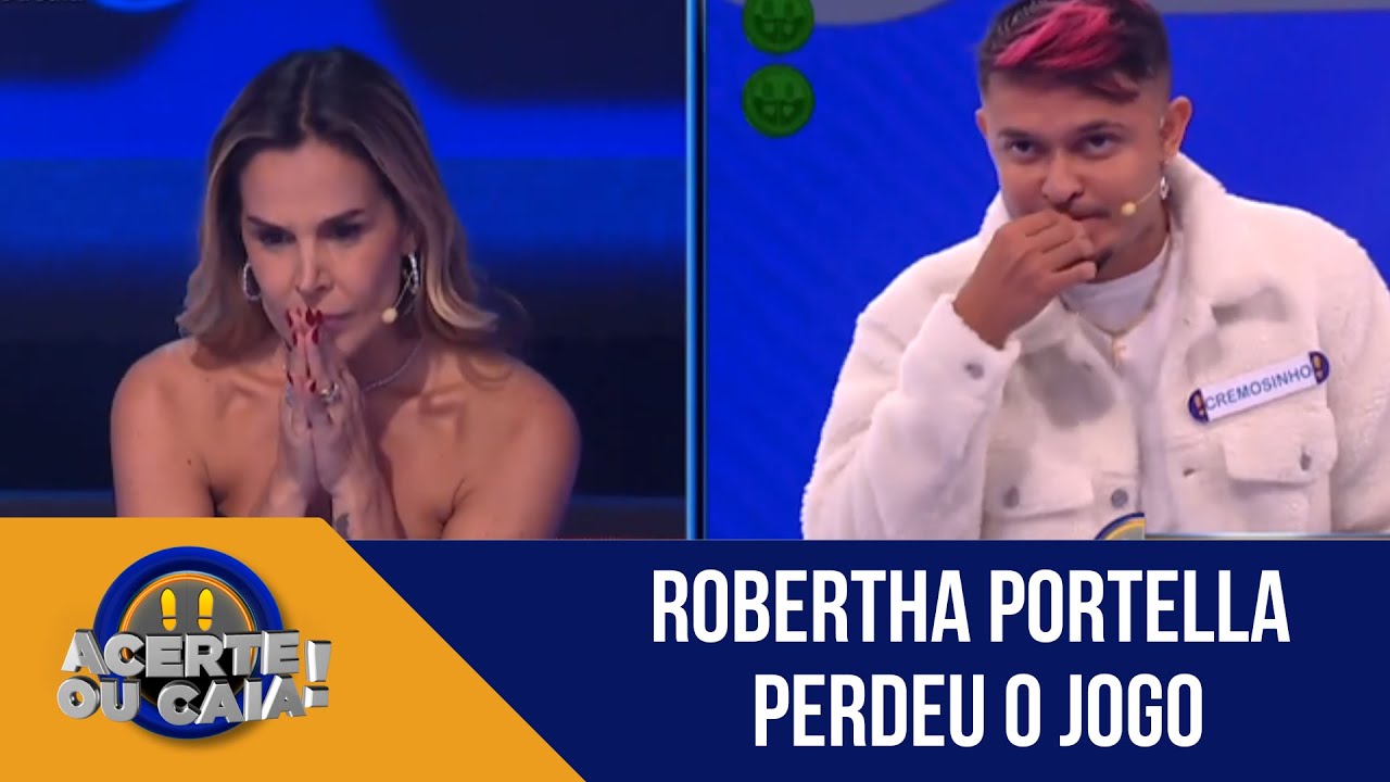 Robertha Portella erra pergunta e perde duelo para Cremosinho | Acerte ou Caia!