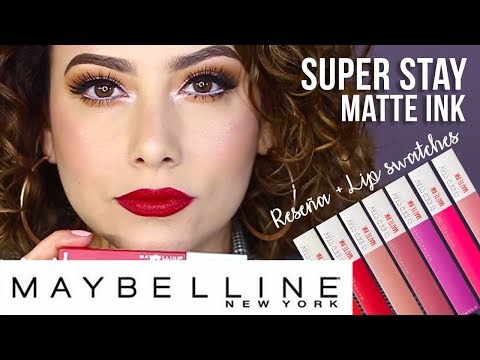*NEW* Maybelline Superstay Matte Ink Swatches & Review | All 13 Shades | Anubha. 