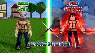 Noob to Pro Get All Sword In Blox fruit Beating as Inosuke