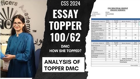 CSS 2024 Essay Topper (Zoya Anwar) DMC Analysis | Essay Writing Secrets Revealed | CSSTROLOGY