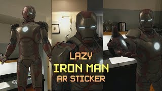 Lazy Iron Man Refuses To Do 🏠 Chores 😒 🤖 AR Sticker