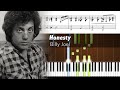 Billy Joel - Honesty - Accurate Piano Tutorial with Sheet Music