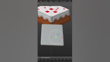 Minecraft Cake in Blender #Shorts