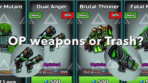 Pixel Gun 3d New Trader Van! OP weapons or Trash?