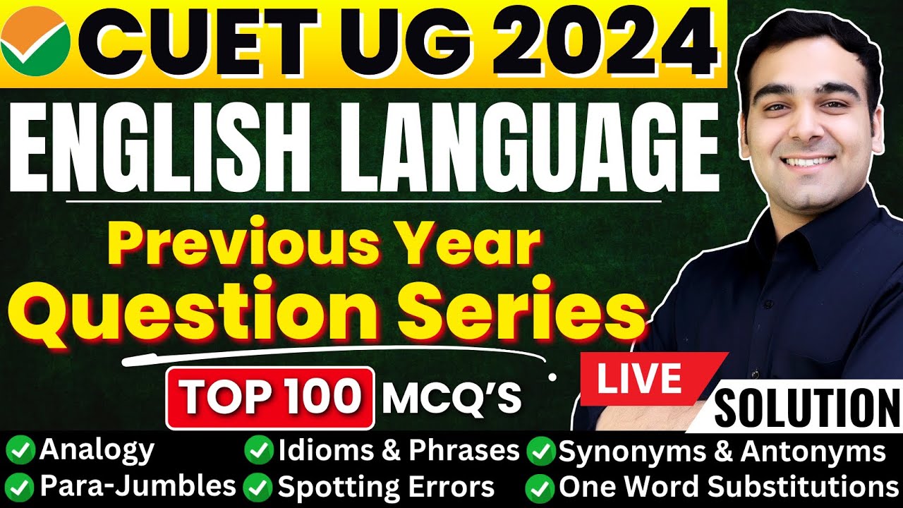 CUET 2024 English Language Test | Previous Year Question Series🔥 - YouTube