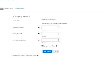 How to change your Moodle password