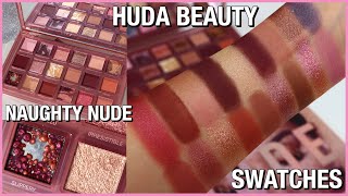 Huda Beauty Naughty Nude Eyeshadow Palette Swatches New Makeup