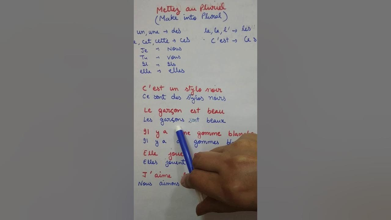 plural of sentence French YouTube