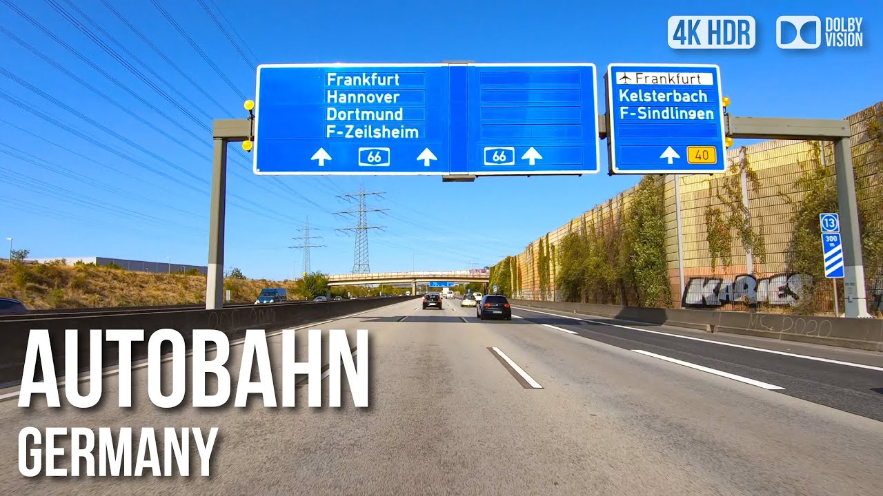 Scenic Drive Autobahn (A3), No Speed Limit! - 🇩🇪 Germany - 4K Driving Tour