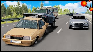 BROKEN CAR On AUTOBAHN! - BeamNg Drive